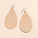 Driftwood Oat Teardrop Leather Earrings