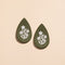 Basil Floral Stamp Post Teardrop