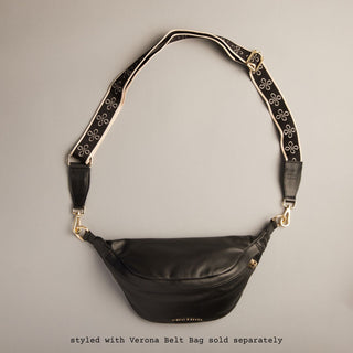 Black Nickelmark Adjustable Handbag Strap - Nickel & Suede