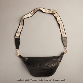 Cream Nickelmark Adjustable Handbag Strap - Nickel & Suede