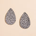 Hammered Silver Post Teardrop