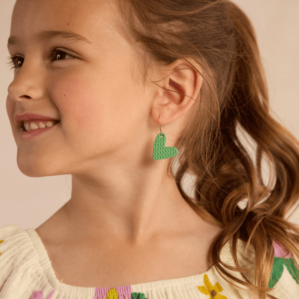 Limited Edition Mini Hearts - Nickel & Suede