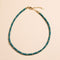 Metallic Teal Minimalist Cord Necklace