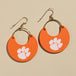 Orange Clemson University Paw Print