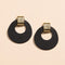 Pebbled Black Evan Doorknocker Earrings