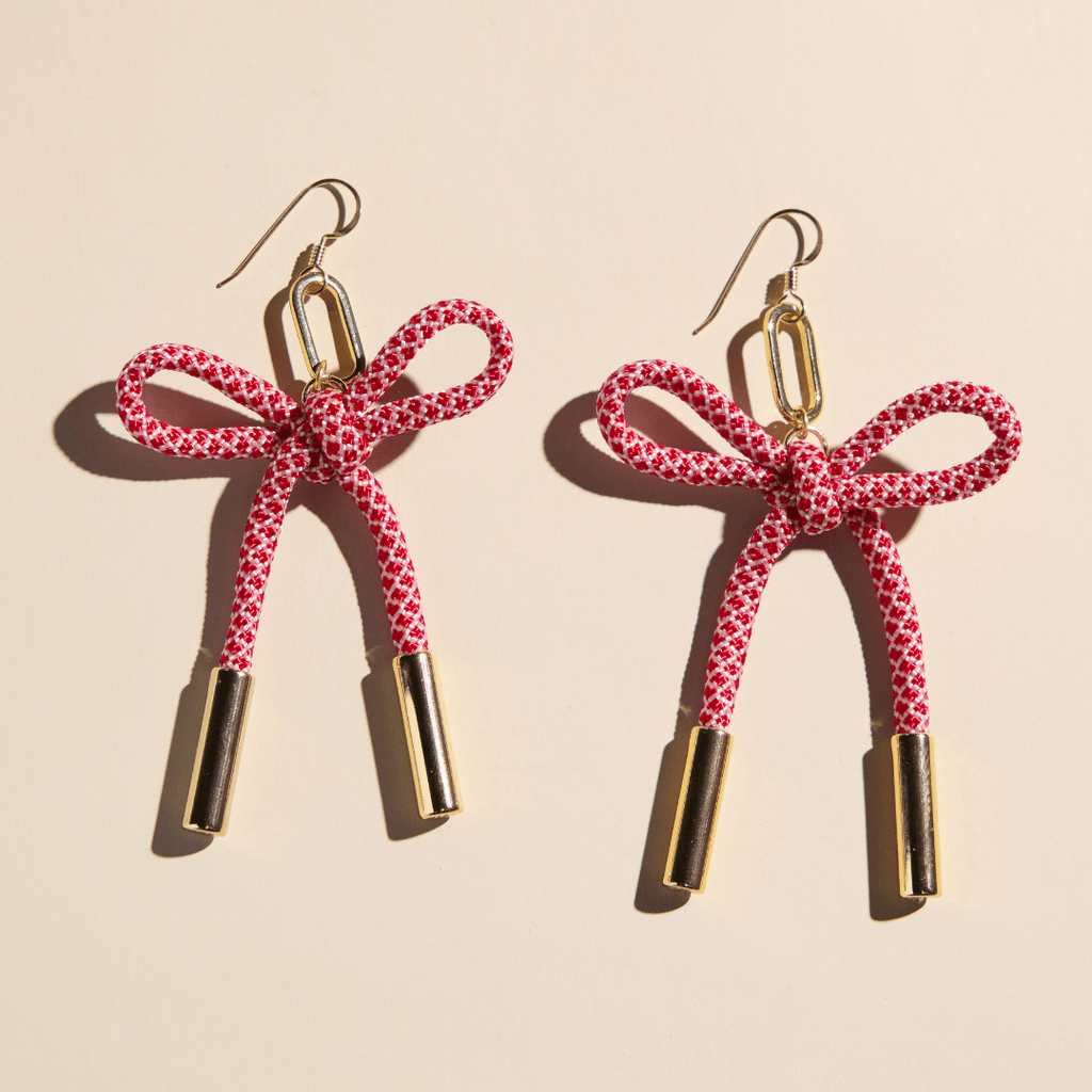 Black Simone Cord Earrings