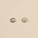 Silver Mini Pearl Bezel Stud Earrings