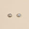 Silver Mini Pearl Bezel Stud Earrings