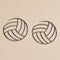 Silver Volleyball Hoops