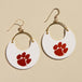 White Clemson University Paw Print