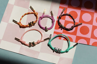 Custom Initial Cord Bracelets - Nickel & Suede
