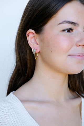 Gold Pavé Hoops