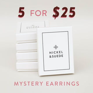 5 for $25 Mystery Earrings - Nickel & Suede