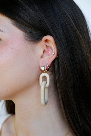 Natural Bianca Acrylic Statement Earrings