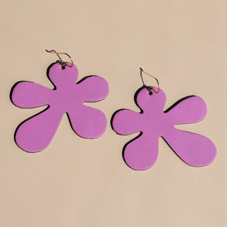 Orchid Basic Poppy Flower Statement Earrings