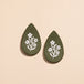 Basil Floral Stamp Post Teardrop