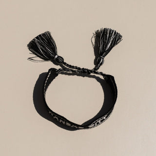 Black KC Woven Canvas Bracelet