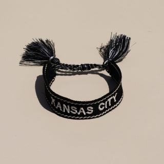 Black KC Woven Canvas Bracelet