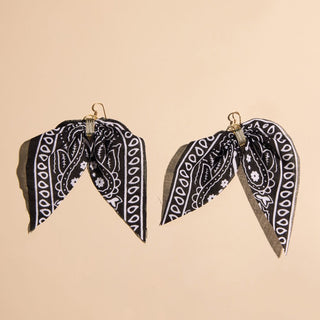 Black Bandana Earrings