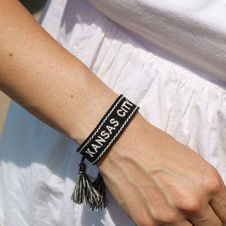 Black KC Woven Canvas Bracelet