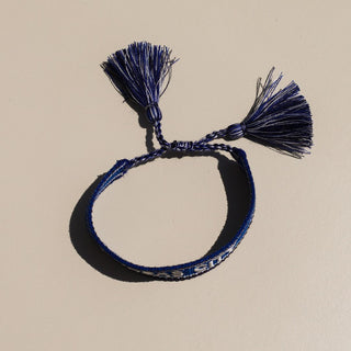 Blue KC Woven Canvas Bracelet