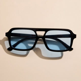 Blue Vintage Aviator Sunglasses