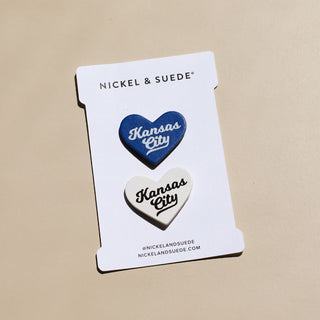 Blue & White KC Lover Magnet Set
