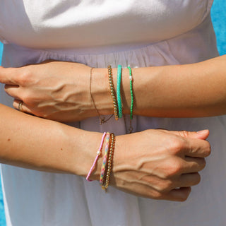 Rainbow Paracord & Bead Bracelet Set