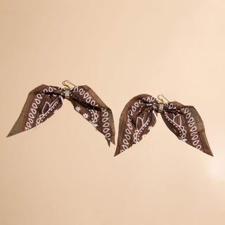 Brown Bandana Earrings