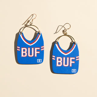 Buffalo Football Jersey Earrings