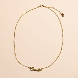 Brigham Young University "COUGS" Script Necklace