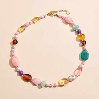Chunky Pearl & Stone Beaded Necklace