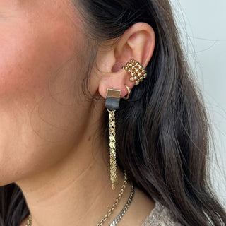 Triple Strand Chunky Beaded Ear Cuff