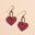 Cranberry Remi Heart Earrings