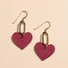 Cranberry Remi Heart Earrings