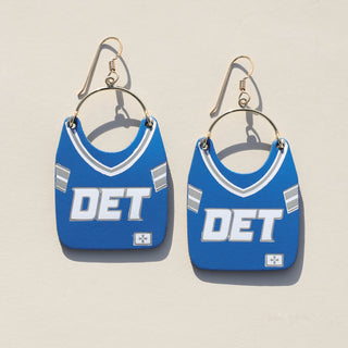 Detroit Football Jersey Earrings