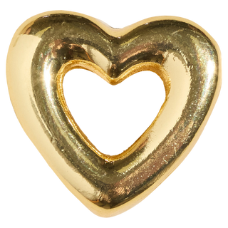Gold Open Heart Bubble Bead