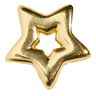 Gold Open Star Bubble Bead
