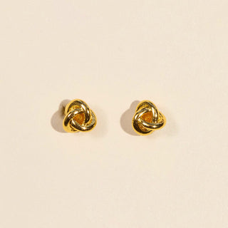 Gold Mini Knot Stud Earrings