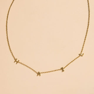 University of Michigan "HAIL" Initial Necklace