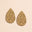 Hammered Gold Post Teardrop