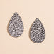 Hammered Silver Post Teardrop