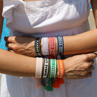 Black KC Woven Canvas Bracelet