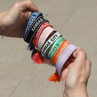 Black KC Woven Canvas Bracelet