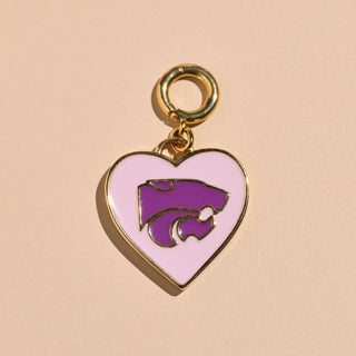 Kansas State University Wildcat Heart Charm