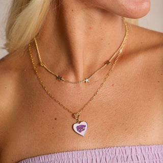 Kansas State University Wildcat Heart Charm