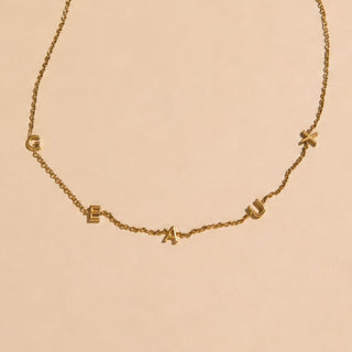 LSU "GEAUX" Initial Necklace