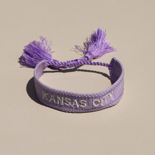 Lavender KC Woven Canvas Bracelet