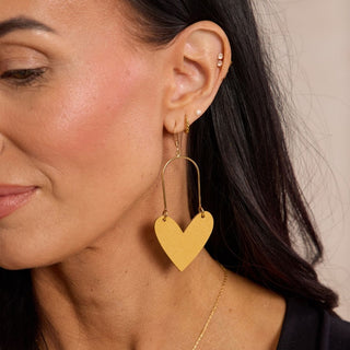 Marigold Sweetheart Heart Hoop Earrings