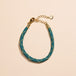 Metallic Teal Minimalist Cord Bracelet